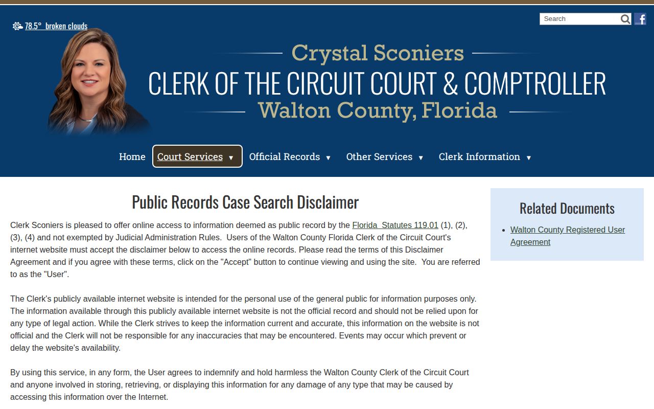 Walton County court records search for release disposition