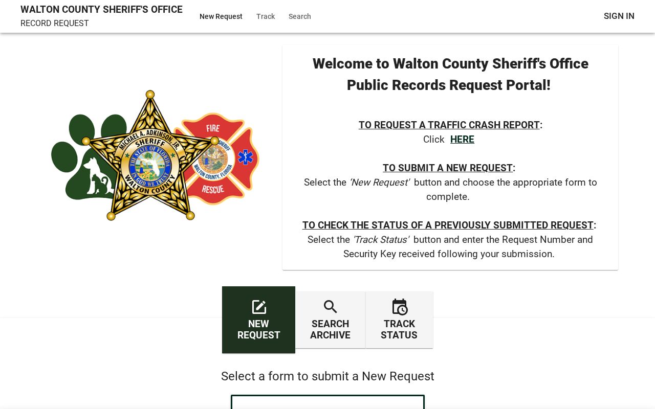 Walton County Jail release record request portal